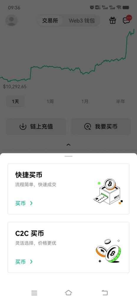 okx欧易交易所app快捷买币入口